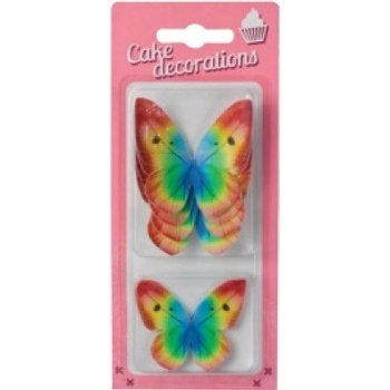 Dortisimo Dekorace z jedlého papíru Motýlci duhoví (8 ks)