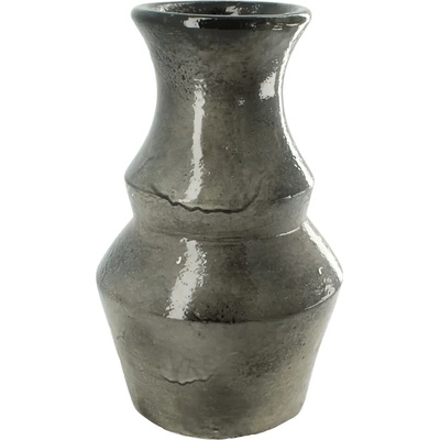 Váza, keramika, ø 17 × 30 cm, sivá, BH107730