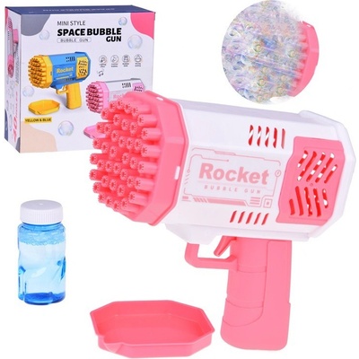 ZA4976RO Bazuka na mydlové bubliny Rocket Ružová