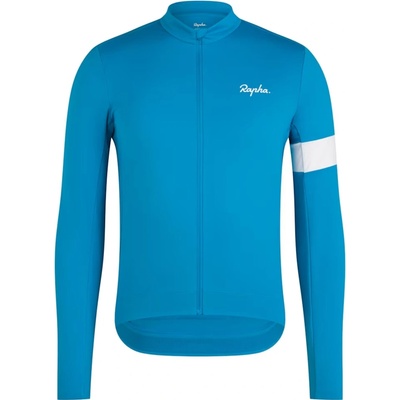 Rapha Men's Core Thermal Long Sleeve Jersey teal blue/white Pánsky