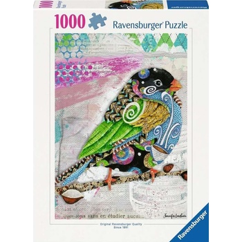 Ravensburger Пъзел Ravensburger от 1000 части - Пъстро птиче (12001438)
