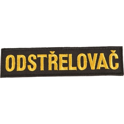 NAVYS Nášivka ODSTŘELOVAČ - ČERNÁ se žlutou nití VELCRO