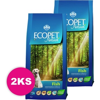 Ecopet Natural Dog Fish Medium 2 x 14 kg