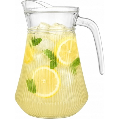 Skleněný džbán na nápoje, vodu, džus, žebrovaný Altom Design Selena 1,2 l