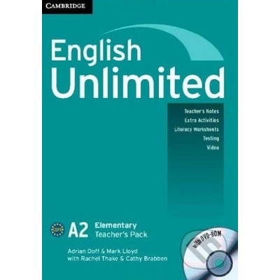 English Unlimited Elementary A and B Teacher's Pack Teacher's Book with DVDROM Doff Adrian