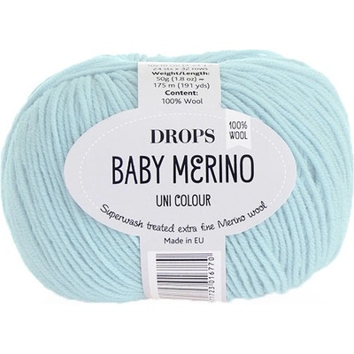 Příze DROPS Baby merino uni color 53 - pastelová modrá