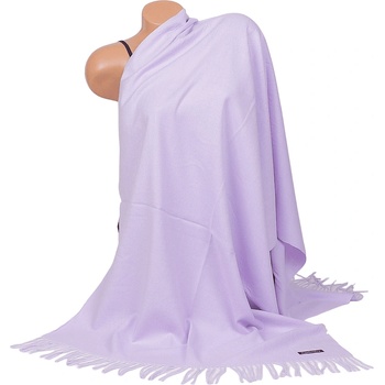 Image 1 of Кашмирен шал в лилаво с ресни