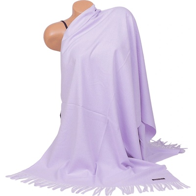 Кашмирен шал в лилаво с ресни