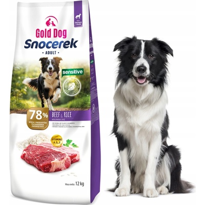 Gold Dog Snocerek Sensitive pro ovčáka hovězí rýže 12 kg