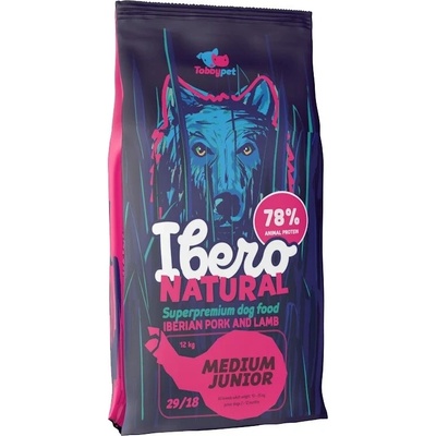 Ibero Natural Dog Medium Junior 4 x 3 kg