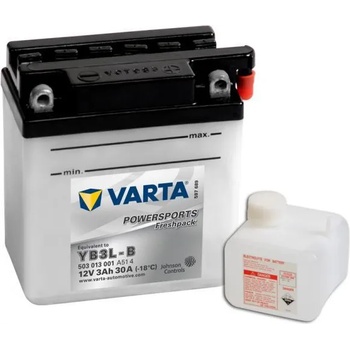 Image 1 of VARTA Powersports Freshpack 12V 3Ah right+ YB3L-B 503013001A514