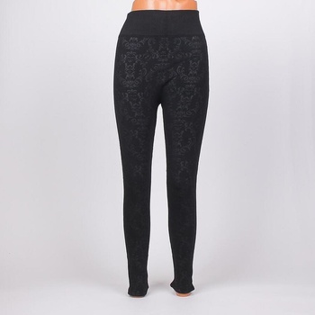 Макси термо клин в черно с орнаменти