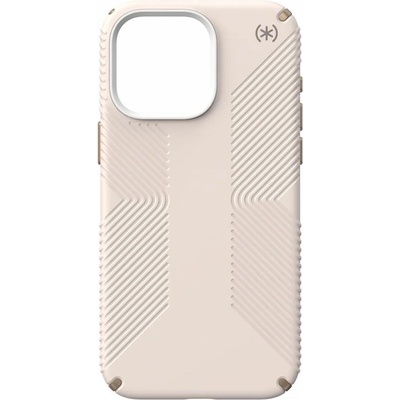 Speck Екстремен Калъф за iPhone 15 Pro, Speck Presidio 2 Grip Case, Бежов (840168534111)