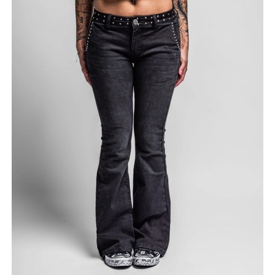 nohavice jeans AFFLICTION CROSS APPLIQUE Čierna