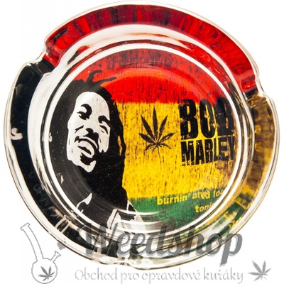 WeedShop Skleněný popelník Bob Marley náhodný design