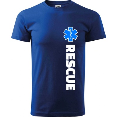 Rescue pre záchranárov tričko kráľovská modrá