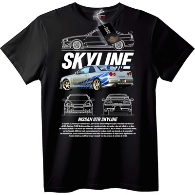 NOONEBRAND Тениска Nissan GTR Skyline - 2XL, White