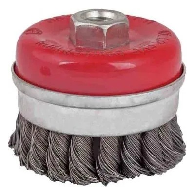 Raider Четка телена за ъглошлайф Ø 75 мм камбана, плетена, усилена raider