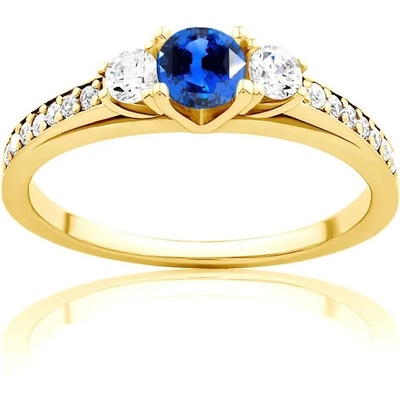 SAVICKI Пръстен Heart of the Ocean: злато, син сапфир