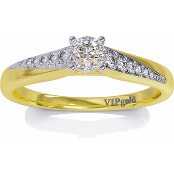VIPgold Zásnubný prsteň s briliantmi v žltom zlate R330 63792z