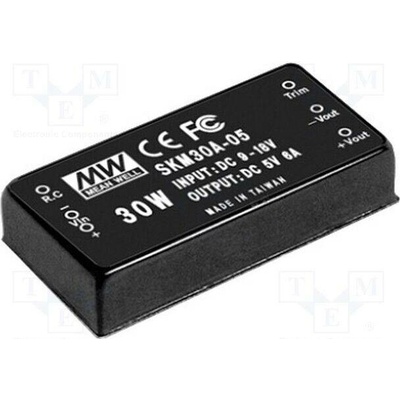 MEAN WELL SKM30B-05 Měnič: DC/DC; 30W; Uvst: 18÷36VDC; Uvýst: 5VDC; Ivýst: 6A; THT; SKM30