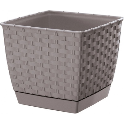 Prosperplast Kvetináč hranatý RATOLLA SQUARE mocca 22cm