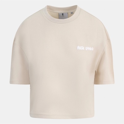 Rose London Дамска тениска Rose London Authentic Crop T-shirt Womens - Summer Sand
