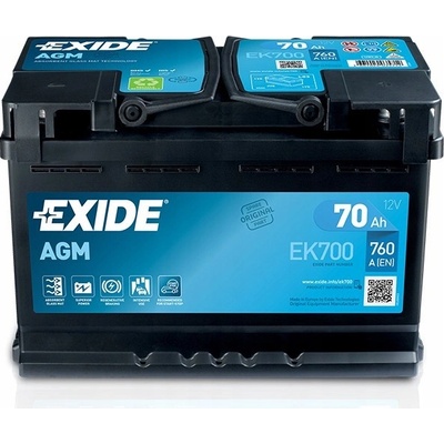 Exide AGM 12V 70Ah 760A EK700