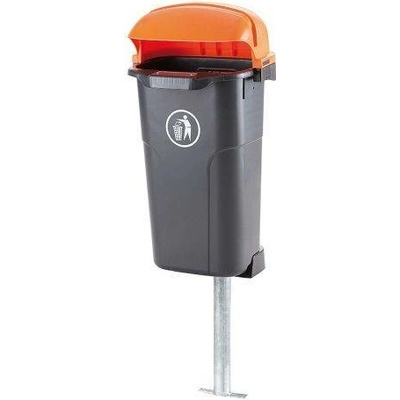 Meva Tec Odpadkový koš 50 l. Urban černý/oranžový
