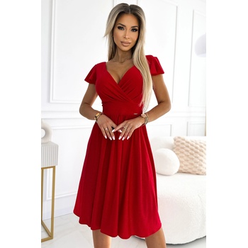 Numoco Елегантна рокля в червен цвят 425-9nmc-2283 - Червен, размер s