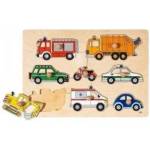 Goki Wooden puzzle, Vehicles theme, Goki 57996