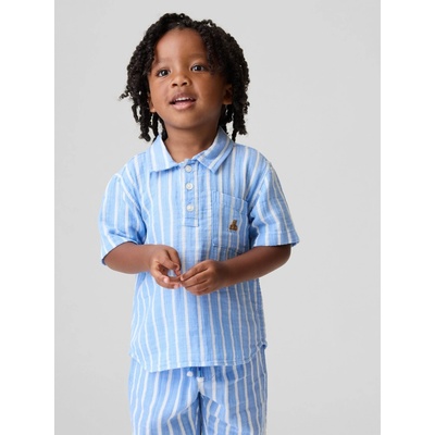 GAP Baby mušelínová polo košeľa Modrá