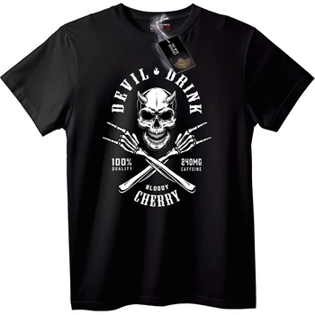 NOONEBRAND Тениска Дяволска Напитка с Кървава Черешка - 4XL, Black