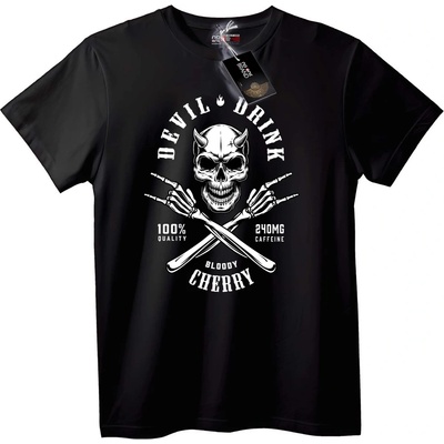 NOONEBRAND Тениска Дяволска Напитка с Кървава Черешка - 4XL, Black