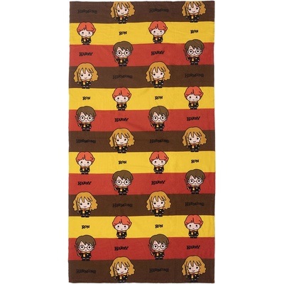 CurePink Dětský ručník - osuška Harry Potter: Harry, Ron & Hermione 70 x 140 cm