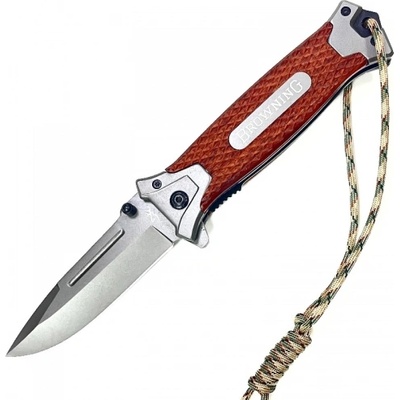 Сгъваем полуавтоматичен нож Browning 364, дървена релефна дръжка, 95 х 220