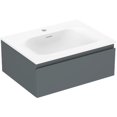 Mexen Orio шкаф за баня 60 см с мивка Vela, 1 чекмедже, графит мат/бял мат (91A10-06023-1-BF66-W23M01)