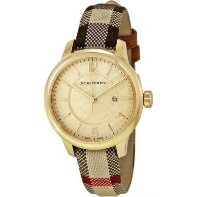 Burberry Дамски часовник Burberry The Classic BU10104, INOX, Многоцветен / Златист (BU10104)