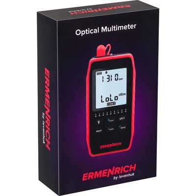 Levenhuk Оптичен мултиметър Ermenrich NetGeeks NU20 Уред за измерване на оптичната мощност с опция за проверка н (82558)