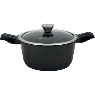 Sapir Тенджера с махащи се дръжки zephyr zp 4318 28nc, 6.5 литра, 28х12.5 см, Мраморно покритие, Индукция, Черен (1318120093)