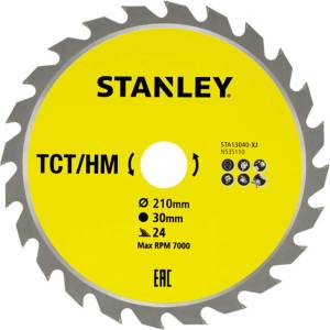 STANLEY - Пилен диск за дърво 210x30 мм, 24 зъба STA13040-XJ (STA13040-XJ)