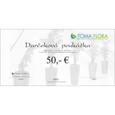Darčeková poukážka 50 Eur
