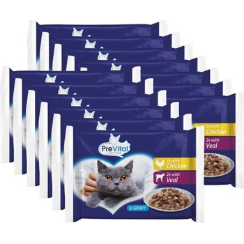 PreVital Cat Консерва пиле/телешко в сос 52 x 100 г