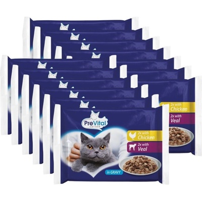 PreVital Cat Консерва пиле/телешко в сос 52 x 100 г