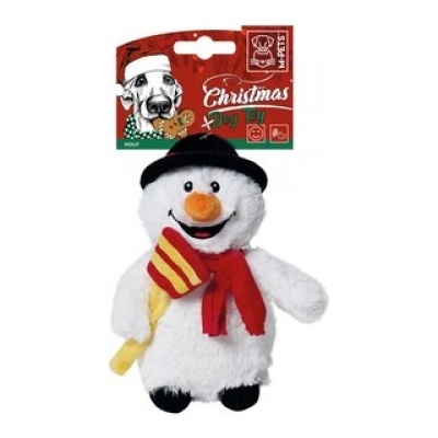 M-PETS CHRISTMAS Dog Toy - HOLLY - Играчка за куче - Плюшен Снежен човек, 20 x 10 x 7 см, Белгия - 10649599