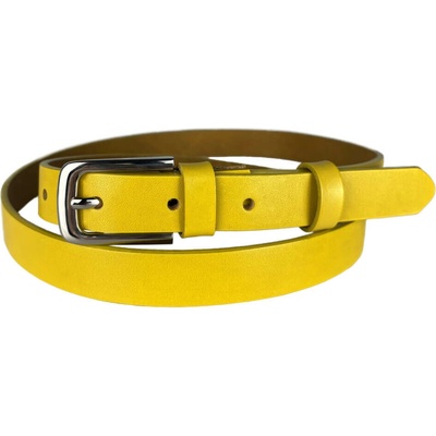 Penny Belts Dámský kožený opasek 20-204n-32 žlutý