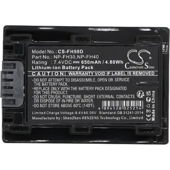 Image 1 of Cameron sino Батерия за фотоапарат /камера SONY NP-FH50D LiION 7, 4V 650mAh Cameron Sino (CS-FH50D)