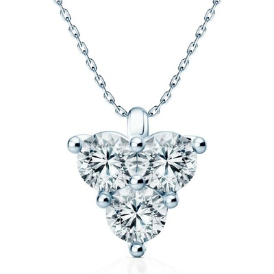 Savicki Náhrdelník biele zlato, laboratórne diamanty FAIR-N-BR-045-LAB-B