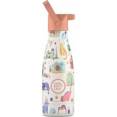 Cool Bottles dětská termolahev Kids Kitty Club třívrstvá 260 ml 3D