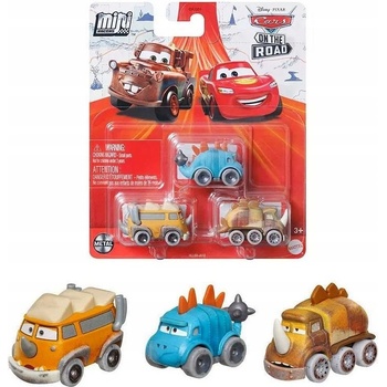Mikro Mattel Cars Auta Mini Racers 3-balení Autka KovovéDisney